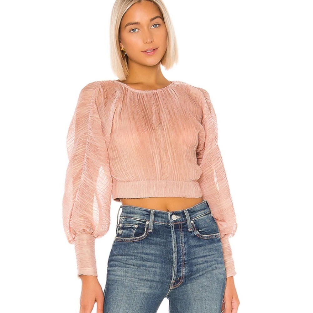 HOUSE OF HARLOW Pink Long Sleeve Blouse